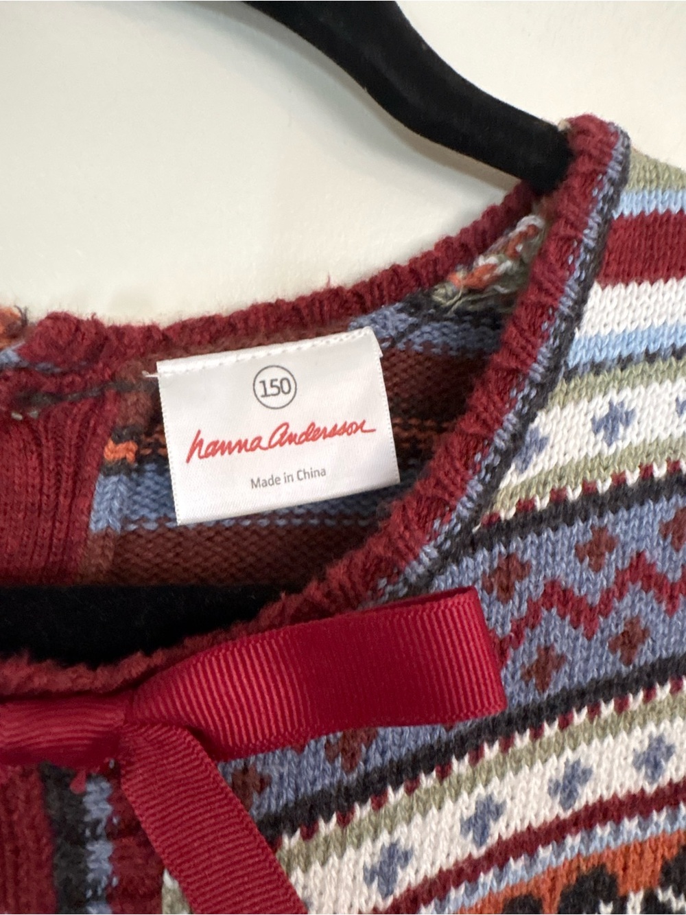 Hanna Andersson Sweater Dress Girls 12 / 150 - Picture 3 of 7
